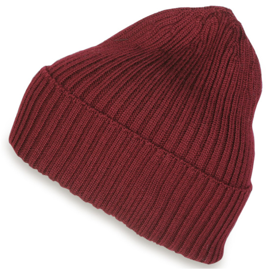 MJM Bordeaux Strikket Ull Lue / Beanie - One Size