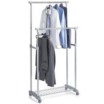 Zeller Present Garderobe / Dobbelt Klesstativ med Hjul