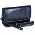 The Monte Liten Skulderveske / Clutch i Navy Kalveskinn -0,75L