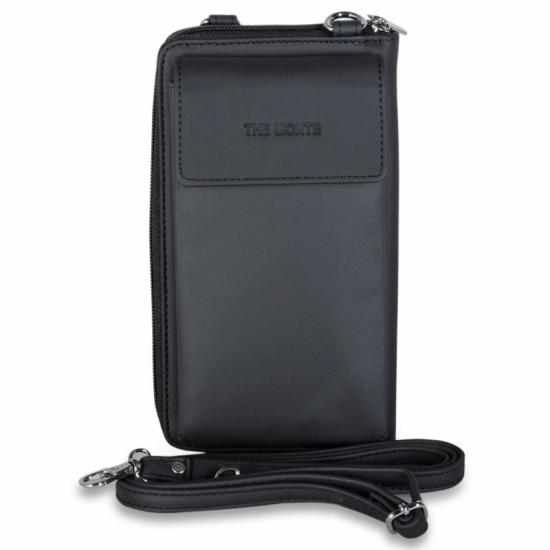 The Monte Liten Svart Mobilveske / Crossbody i Lr - 0,7L