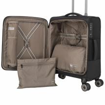 Travelite Crosslite 5.0 Svart Kabinkoffert Trolley S - 2,8 kg - 40 X 55 X 20 cm - 37 L - RECYCLED