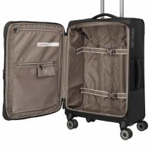 Travelite Crosslite 5.0 Svart Koffert Trolley M - 3,3 kg - 43 X 66 X 28 / 32 cm - 61/66 L - RECYCLED