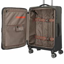 Travelite Crosslite 5.0 Oliven Koffert Trolley M - 3,3 kg - 43 X 66 X 28 / 32 cm - 61/66 L - RECYCLED