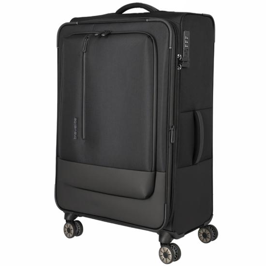 Travelite Crosslite 5.0 Svart Koffert Trolley L - 3,5 kg - 47 X 77 X 32 / 36 cm - 88/93 L - RECYCLED