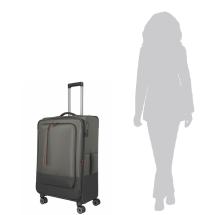 Travelite Crosslite 5.0 Oliven Koffert Trolley L - 3,5 kg - 47 X 77 X 32 / 36 cm - 88/93 L - RECYCLED