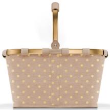 Reisenthel Frame Metallic Dots Coffee Carrybag / Handlekurv 22 L - RECYCLED