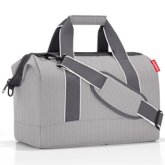 Reisenthel Herringbone Grey Allrounder M Weekendbag - 18L - RECYCLED