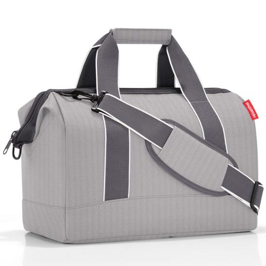 Reisenthel Herringbone Grey Allrounder L Reiseveske -30 L - RECYCLED