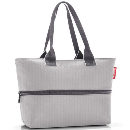 Reisenthel Herringbone Grey e1 Handlepose / Reiseveske 12-18 L - RECYCLED