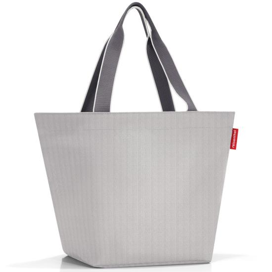 Reisenthel Herringbone Grey Shopper / Handlepose M 15 L - RECYCLED