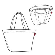 Reisenthel Herringbone Grey Shopper / Handlepose M 15 L - RECYCLED